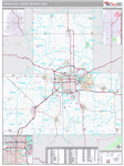 Lansing-East Lansing Wall Map Premium Style